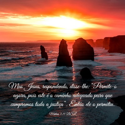 Picture 03 - Mateus 3:15 BSL - Mas Jesus, respondendo, disse-lhe: “Permite-o - Bible Verse Picture