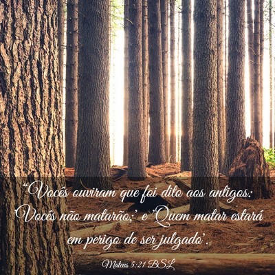Picture 03 - Mateus 5:21 BSL - “Vocês ouviram que foi dito aos antigos: - Bible Verse Picture
