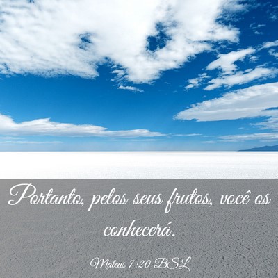 Picture 03 - Mateus 7:20 BSL - Portanto, pelos seus frutos, você os - Bible Verse Picture