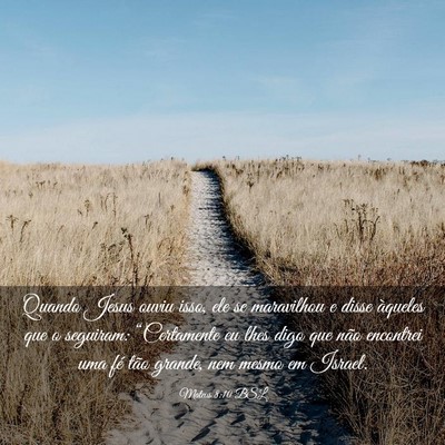 Picture 03 - Mateus 8:10 BSL - Quando Jesus ouviu isso, ele se maravilhou e - Bible Verse Picture