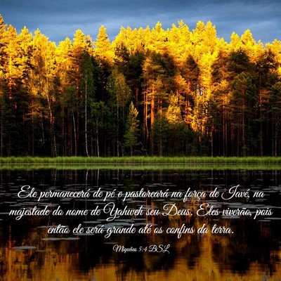 Picture 03 - Miquéias 5:4 BSL - Ele permanecerá de pé e pastoreará na força - Bible Verse Picture