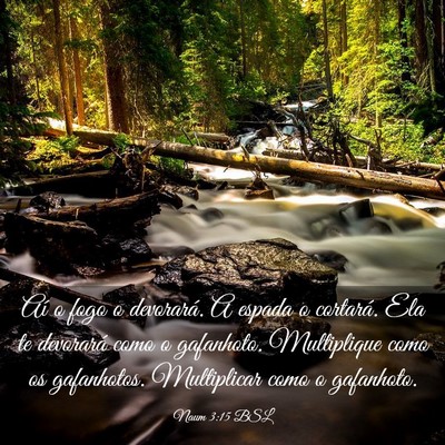Picture 03 - Naum 3:15 BSL - Aí o fogo o devorará. A espada o cortará. Ela - Bible Verse Picture