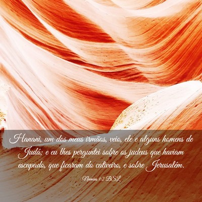 Picture 03 - Neemias 1:2 BSL - Hanani, um dos meus irmãos, veio, ele e alguns - Bible Verse Picture