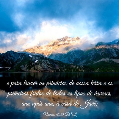 Picture 03 - Neemias 10:35 BSL - e para trazer as primícias de nossa terra e os - Bible Verse Picture