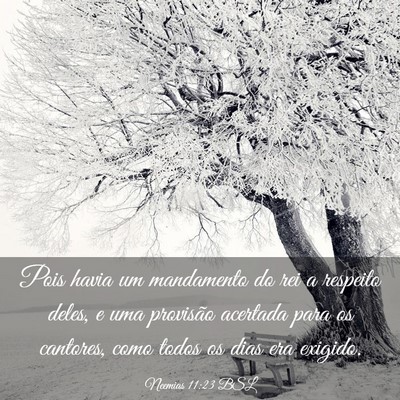 Picture 03 - Neemias 11:23 BSL - Pois havia um mandamento do rei a respeito deles, - Bible Verse Picture