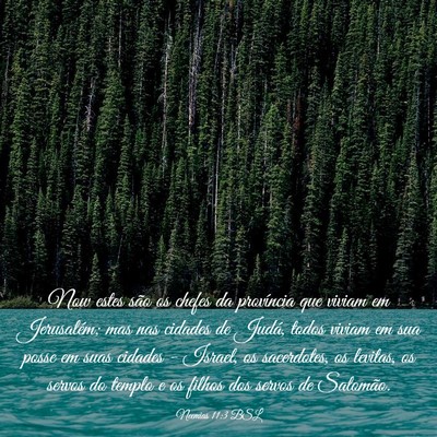 Picture 03 - Neemias 11:3 BSL - Now estes são os chefes da província que viviam - Bible Verse Picture
