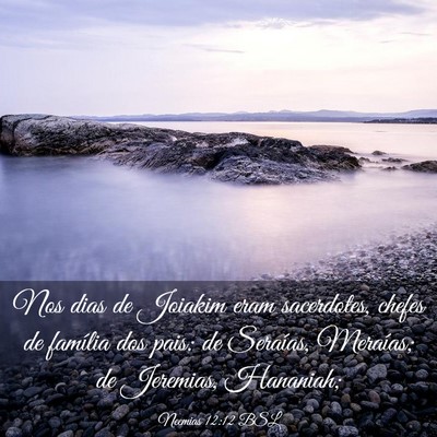 Picture 03 - Neemias 12:12 BSL - Nos dias de Joiakim eram sacerdotes, chefes de - Bible Verse Picture