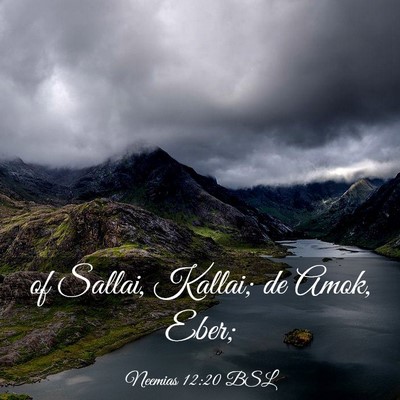 Picture 03 - Neemias 12:20 BSL - of Sallai, Kallai; de Amok, - Bible Verse Picture