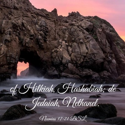 Picture 03 - Neemias 12:21 BSL - of Hilkiah, Hashabiah; de Jedaiah, - Bible Verse Picture