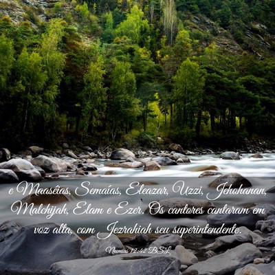 Picture 03 - Neemias 12:42 BSL - e Maaséias, Semaías, Eleazar, Uzzi, Jehohanan, - Bible Verse Picture