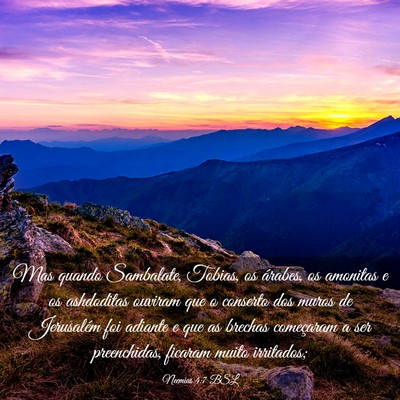 Picture 03 - Neemias 4:7 BSL - Mas quando Sambalate, Tobias, os árabes, os - Bible Verse Picture