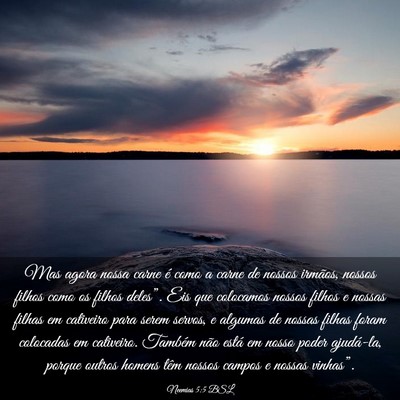 Picture 03 - Neemias 5:5 BSL - Mas agora nossa carne é como a carne de nossos - Bible Verse Picture