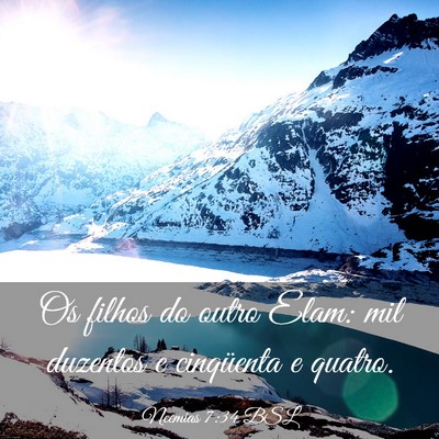 Picture 03 - Neemias 7:34 BSL - Os filhos do outro Elam: mil duzentos e - Bible Verse Picture