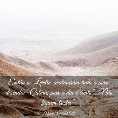 Picture 03 - Neemias 8:11 BSL - Então os Levitas acalmaram todo o povo, dizendo: - Bible Verse Picture