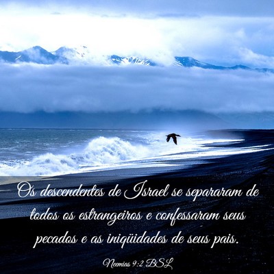 Picture 03 - Neemias 9:2 BSL - Os descendentes de Israel se separaram de todos - Bible Verse Picture