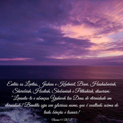 Picture 03 - Neemias 9:5 BSL - Então os Levitas, Jeshua e Kadmiel, Bani, - Bible Verse Picture