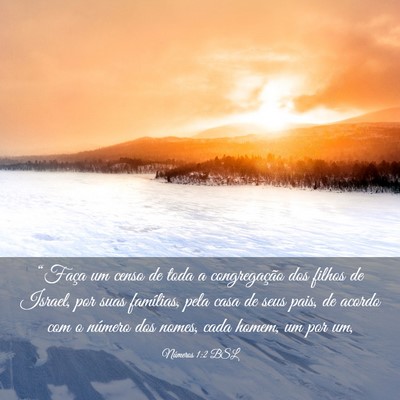 Picture 03 - Números 1:2 BSL - “Faça um censo de toda a congregação dos - Bible Verse Picture