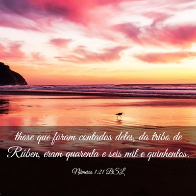 Picture 03 - Números 1:21 BSL - those que foram contados deles, da tribo de - Bible Verse Picture