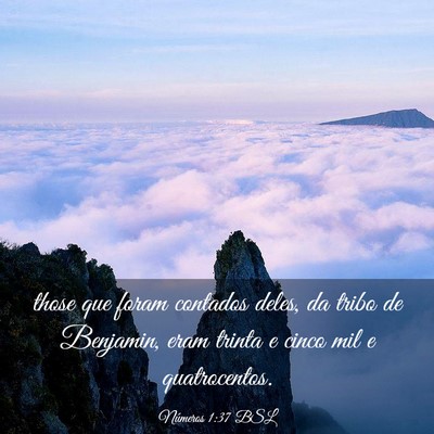 Picture 03 - Números 1:37 BSL - those que foram contados deles, da tribo de - Bible Verse Picture