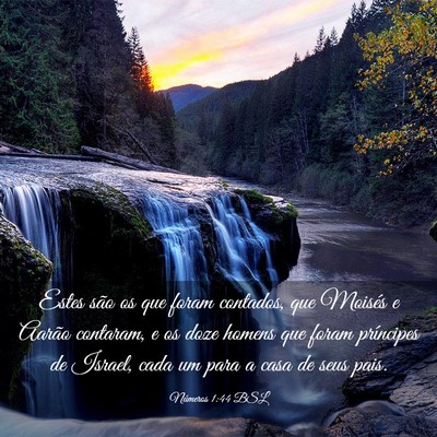 Picture 03 - Números 1:44 BSL - Estes são os que foram contados, que Moisés e - Bible Verse Picture