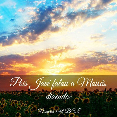Picture 03 - Números 1:48 BSL - Pois Javé falou a Moisés, - Bible Verse Picture