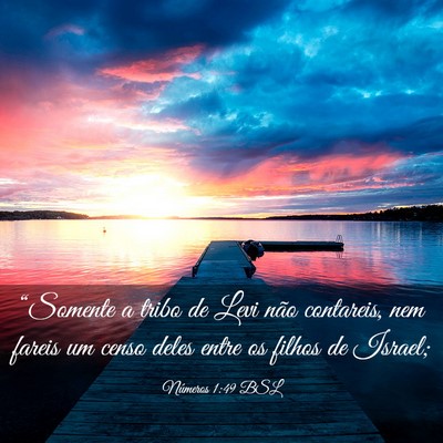 Picture 03 - Números 1:49 BSL - “Somente a tribo de Levi não contareis, nem - Bible Verse Picture