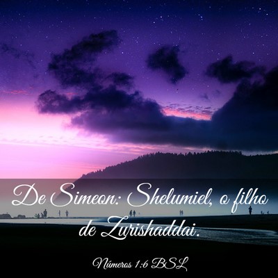 Picture 03 - Números 1:6 BSL - De Simeon: Shelumiel, o filho de - Bible Verse Picture