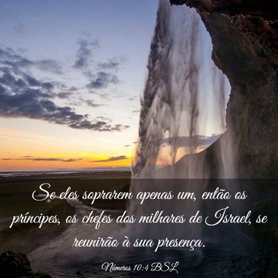 Picture 03 - Números 10:4 BSL - Se eles soprarem apenas um, então os príncipes, - Bible Verse Picture
