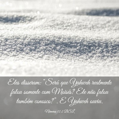 Picture 03 - Números 12:2 BSL - Eles disseram: “Será que Yahweh realmente - Bible Verse Picture