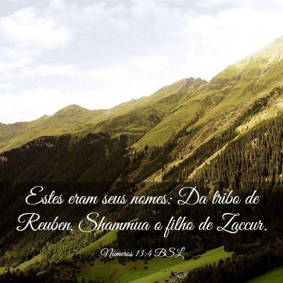 Picture 03 - Números 13:4 BSL - Estes eram seus nomes: Da tribo de Reuben, - Bible Verse Picture