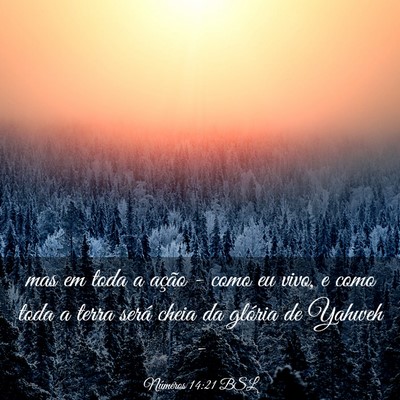 Picture 03 - Números 14:21 BSL - mas em toda a ação - como eu vivo, e como toda - Bible Verse Picture