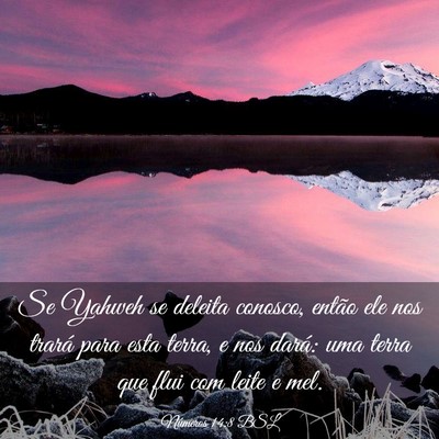 Picture 03 - Números 14:8 BSL - Se Yahweh se deleita conosco, então ele nos - Bible Verse Picture