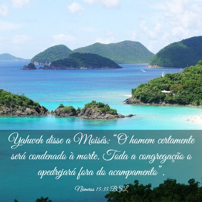 Picture 03 - Números 15:35 BSL - Yahweh disse a Moisés: “O homem certamente - Bible Verse Picture