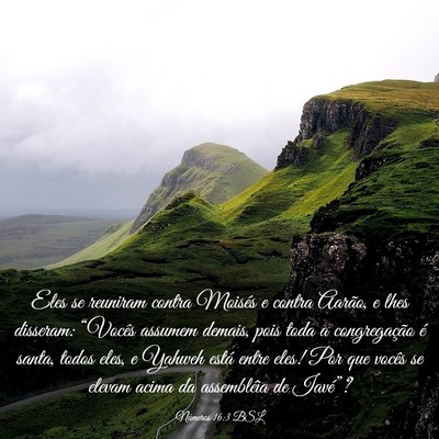 Picture 03 - Números 16:3 BSL - Eles se reuniram contra Moisés e contra Aarão, - Bible Verse Picture