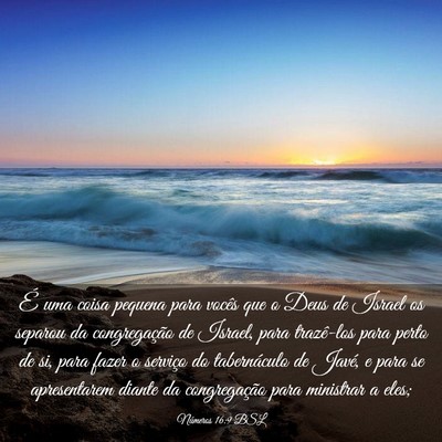 Picture 03 - Números 16:9 BSL - É uma coisa pequena para vocês que o Deus de - Bible Verse Picture
