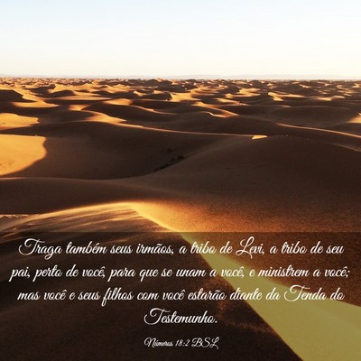 Picture 03 - Números 18:2 BSL - Traga também seus irmãos, a tribo de Levi, a - Bible Verse Picture