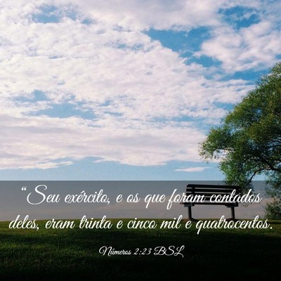 Picture 03 - Números 2:23 BSL - “Seu exército, e os que foram contados deles, - Bible Verse Picture