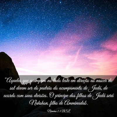 Picture 03 - Números 2:3 BSL - “Aqueles que acampam no lado leste em direção - Bible Verse Picture