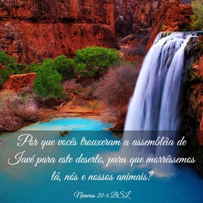 Picture 03 - Números 20:4 BSL - Por que vocês trouxeram a assembléia de Iavé - Bible Verse Picture
