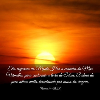 Picture 03 - Números 21:4 BSL - Eles viajaram do Monte Hor a caminho do Mar - Bible Verse Picture
