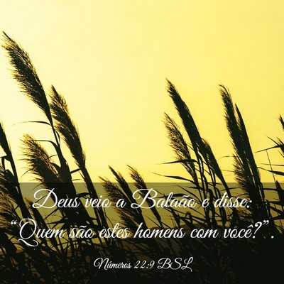 Picture 03 - Números 22:9 BSL - Deus veio a Balaão e disse: “Quem são estes - Bible Verse Picture