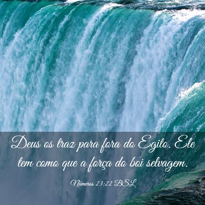 Picture 03 - Números 23:22 BSL - Deus os traz para fora do Egito. Ele tem como que - Bible Verse Picture