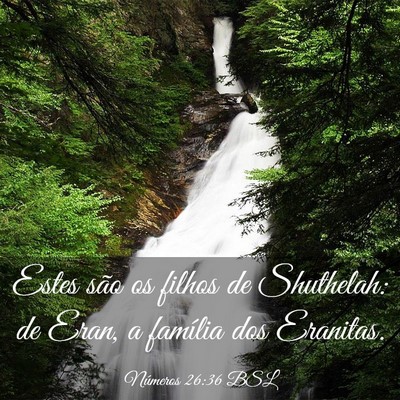 Picture 03 - Números 26:36 BSL - Estes são os filhos de Shuthelah: de Eran, a - Bible Verse Picture