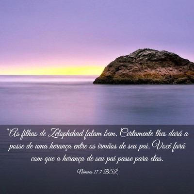 Picture 03 - Números 27:7 BSL - “As filhas de Zelophehad falam bem. Certamente - Bible Verse Picture