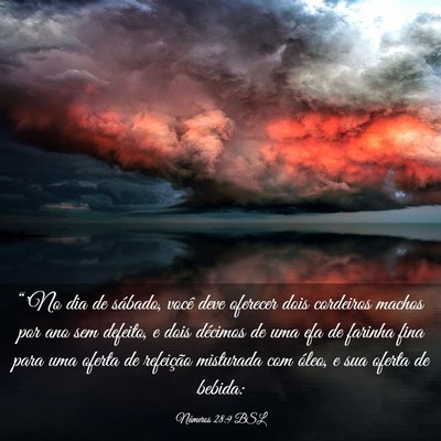 Picture 03 - Números 28:9 BSL - “'No dia de sábado, você deve oferecer dois - Bible Verse Picture