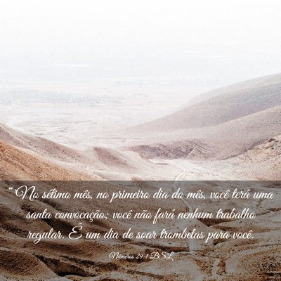 Picture 03 - Números 29:1 BSL - “'No sétimo mês, no primeiro dia do mês, - Bible Verse Picture