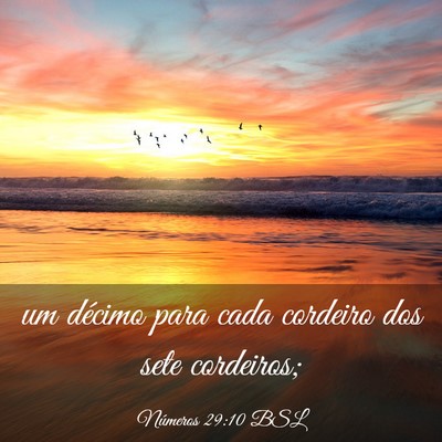Picture 03 - Números 29:10 BSL - um décimo para cada cordeiro dos sete - Bible Verse Picture