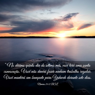 Picture 03 - Números 29:12 BSL - “'No décimo quinto dia do sétimo mês, você - Bible Verse Picture