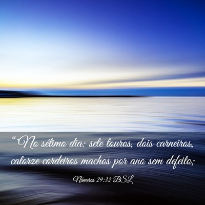 Picture 03 - Números 29:32 BSL - “'No sétimo dia: sete touros, dois carneiros, - Bible Verse Picture