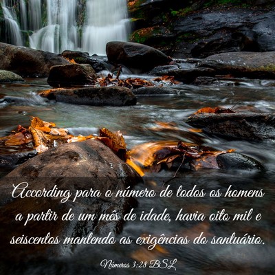 Picture 03 - Números 3:28 BSL - According para o número de todos os homens a - Bible Verse Picture